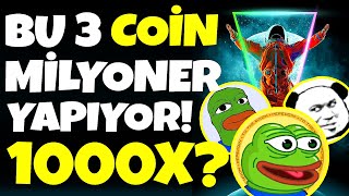 ACİL Bu 3 Coin Milyoner Yapıyor 100X Altcoin Sepeti  Fiyatlanmamış Potansiyelli Coinler [upl. by Bove433]