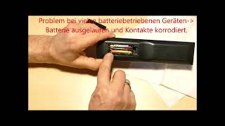 Batterie ausgelaufen Kontakte korrodiert bei Fernbedienung oder anderem Gerät Tipp DIY [upl. by Epperson481]