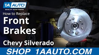 How to Replace Front Brakes 0714 Chevy Silverado Truck [upl. by Hegarty445]