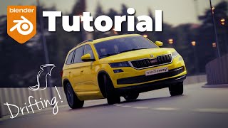 Create a Pro CAR DRIFTING ANIMATION in Blender Complete tutorial With FREE assets from Traffiq [upl. by Nauqit]