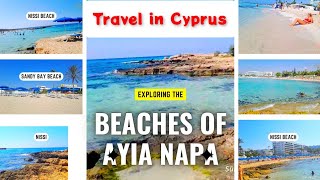 NISSI BEACH and SANDY BAY BEACH AYIE NAPA CYPRUS  Walking Tour 2024 4K [upl. by Isahella]