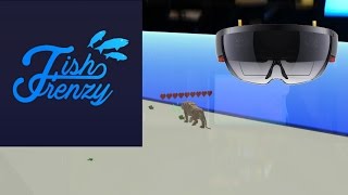 Fish Frenzy  HoloLens Game  Global Gam Jam 2017 [upl. by Hsirahc]