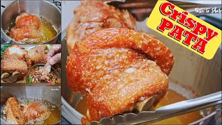 CRISPY PATA  SUPER CRISPY PATA BASIC amp my LAZY WAY of COOKING [upl. by Ambrose]