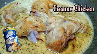 CHICKEN RECIPE  CREAMY CHICKEN  WITH MILK  PANLASANG BIKOL  CHICKEN IN MILK [upl. by Cavit]