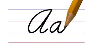 letter A cursive handwriting practice [upl. by Adien503]