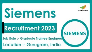 Siemens Recruitment 2023  Graduate Engineer Trainee  Required Skills How to Apply [upl. by Niras]