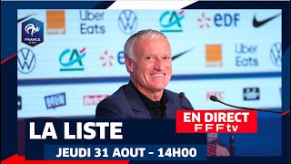 Lannonce de liste des Bleus pour le stage de septembre 2023 en replay I Équipe de France 20232024 [upl. by Eudocia486]