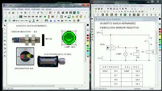 Conexión de sensor inductivo con simulador PC SIMU Y CADE SIMU [upl. by Atilek66]