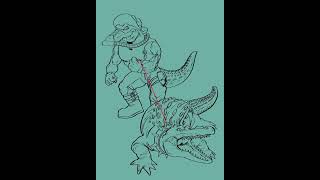 Leatherhead x Croc Master tmnt gijoe procreate [upl. by Haeckel]