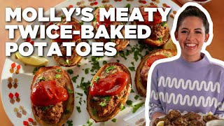 Molly Yehs Meaty TwiceBaked Potatoes  Girl Meets Farm  Food Network [upl. by Nerro313]