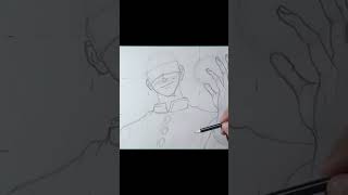 COMO FAZER ESBOÇO SATORU GOJO desenho satorogojo howtodraw [upl. by Corvin322]