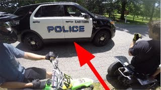 PIT BIKE ADVENTURE STOPPED BY COPS [upl. by Ytok]