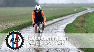 Fietsen op de kasseien van Parijs Roubaix hoe voelt dat [upl. by Katleen]