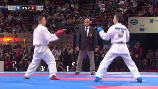 Final Female Kumite 50 Kg Hong Li vs Alexandra Recchia World Karate Championships 2012 [upl. by Maise147]