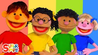 Red Yellow Green Blue featuring The Super Simple Puppets  Kids Songs  Super Simple Songs [upl. by Epilef973]