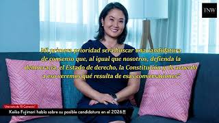 Keiko Fujimori habla sobre su posible candidatura para el 2026 luego del fallecimiento de su padre [upl. by Freida]