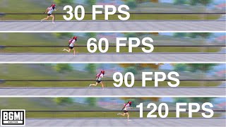 120 FPS vs 90 FPS vs 60 FPS vs 30 FPS Does FPS Matter FPS Comparison For PUBG MOBILEBGMI [upl. by Llezom]