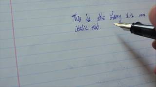 Lamy 11mm Italic Nib Stereo Sound [upl. by Greeley]