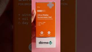 The Derma Co Ultra Matte Sunscreen Gel 🏵️✨ beautycare skincare sunscreen makeup try [upl. by Ressan]