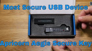 Most Secure Flash Drive Apricorn Aegis Secure Key 8GB 256bit AES XTS Encryption [upl. by Nerrak]