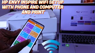 How To SetupConnect HP Envy Inspire 7220e Printer To WIFI With Phone and Computer Print [upl. by Adnarym]