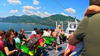 Ferry On Iseo LakeTraghetto Sul Lago DIseo [upl. by Ibby]