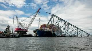 Crews expected to demolish part of collapsed Baltimore bridge [upl. by Virginie]