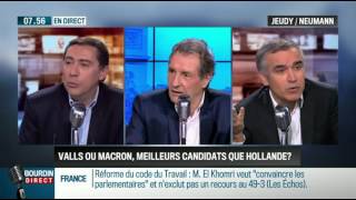 Jeudy amp Neumann Macron et Valls meilleurs candidats que François Hollande   1802 [upl. by Lancelle]