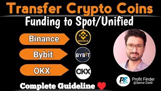 How to transfer coins from funding to spot  Funding to Spot Binance OKX Bybit QamarZiaAli [upl. by Hagen]