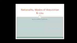 What is Nationality Modes of Acquisition amp Loss [upl. by Julita975]