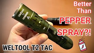 INSANE Tactical Flashlight Built For Self Defense  Unboxing and Overview of the Weltool T2 Tac [upl. by Joon]