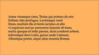 Vergil Aeneid 111 Arma virumque cano Hexameter Latin reading [upl. by Enomahs]