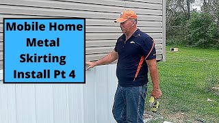 Mobile Home Metal Skirting Install pt 4 of 6 [upl. by Kleeman]