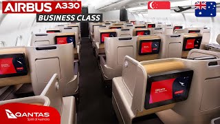 Qantas A330200 Business Class from Singapore to Melbourne [upl. by Anrev]