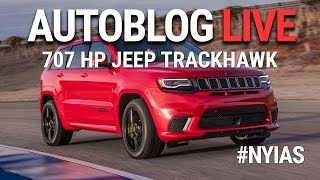 2017 New York International Auto Show  Jeep Trackhawk  Autoblog Live [upl. by Ahsieket]