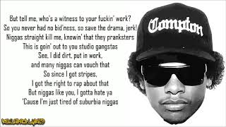 EazyE  Real Muthaphuckkin Gs Lyrics [upl. by Ruffin995]