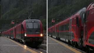 INVIO DI VETTURE IC E NJ DEVIATI DELLA PONTEBBANA RAILJET 20 E MOLTO ALTRO A FORTEZZA 12 [upl. by Aihsekan]