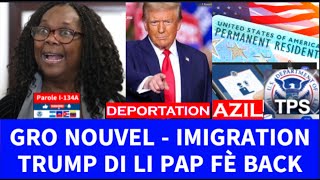 GRO NOUVEL TOUT NOUVO UPDATE SOU PROGRAM BIDEN AZIL IMIGRATION USA  TRUMP DI LI PAP FÈ BACK [upl. by Nodnol141]