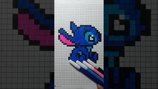 pixel art stitch art pixelart drawing coloring stitch liloandstitch [upl. by Adohr512]