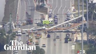 CCTV footage shows moment Florida bridge collapses [upl. by Neladgam]