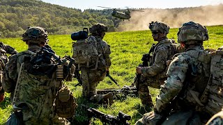 US Army conducts Combat Training in Germany  exercise Saber Junction 2023 [upl. by Ardisj]