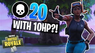 ALL I NEED IS 10 HP 20 Kill Win in Solos Fortnite Battle Royale [upl. by Saundra]