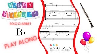 Happy Birthday  Solo Clarinet Play Along [upl. by Aneetsyrk764]