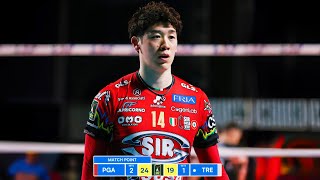 Yuki Ishikawa amp Perugia DESTROYED Trentino in Italian Volleyball League 2024 [upl. by Tak18]