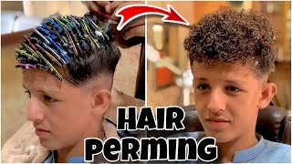 Straight to Curly hair Perming Tutorial Hair perming Step by step part 16 Smartsalon33 [upl. by Anotyal854]