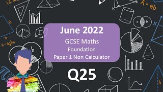 Q25 AQA GCSE Maths Foundation Paper 1 June 2022 [upl. by Hezekiah]