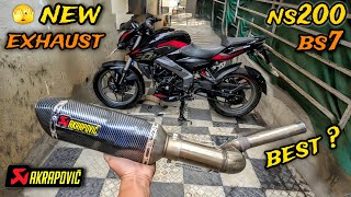 ns 200 bs7 exhaust modification 🔥 how to install exhaust in ns 200 akraphovic 🤔 ns200 modified [upl. by Gwendolyn316]