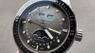 Blancpain Fifty Fathoms Bathyscaphe Complete Calendar Moon Phases 5054111070B Blancpain Review [upl. by Patrich399]