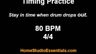 80 BPM 44  Musical Timing Practice [upl. by Bloch]