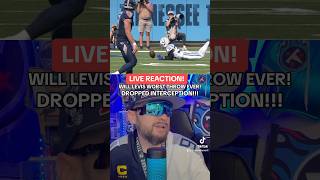 WILL LEVIS WORST THROW EVER Dropped INTERCEPTION Titans vs Colts  Titan Anderson Reaction shorts [upl. by Searcy]